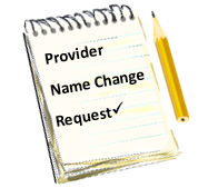 Provider Name Change Request